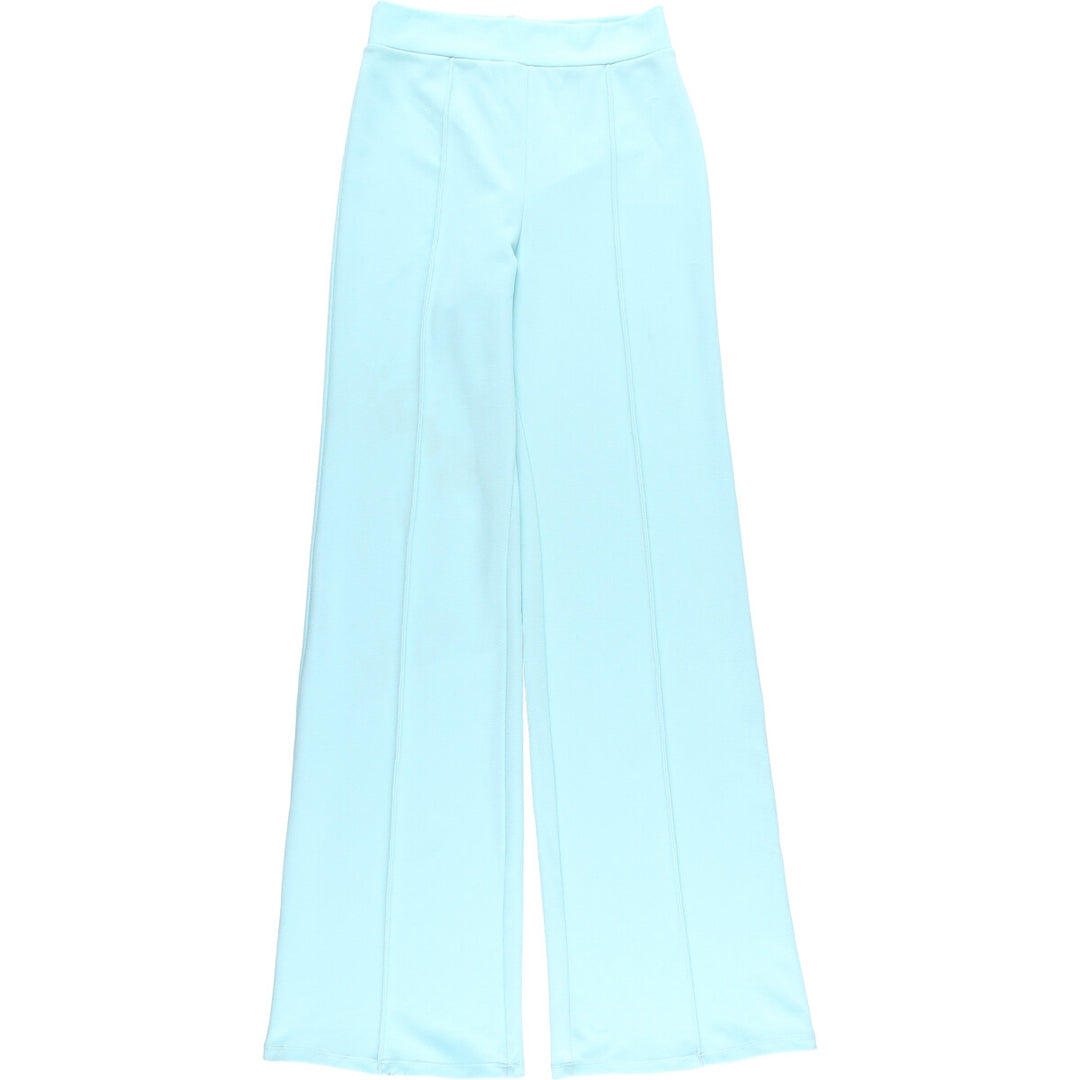 FASHION NOVA Women's Flared Slacks, Made in USA, Size M polyester Blue type light blue Vintage Second Hand