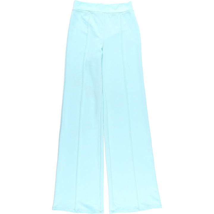 FASHION NOVA Women's Flared Slacks, Made in USA, Size M polyester Blue type light blue Vintage Second Hand