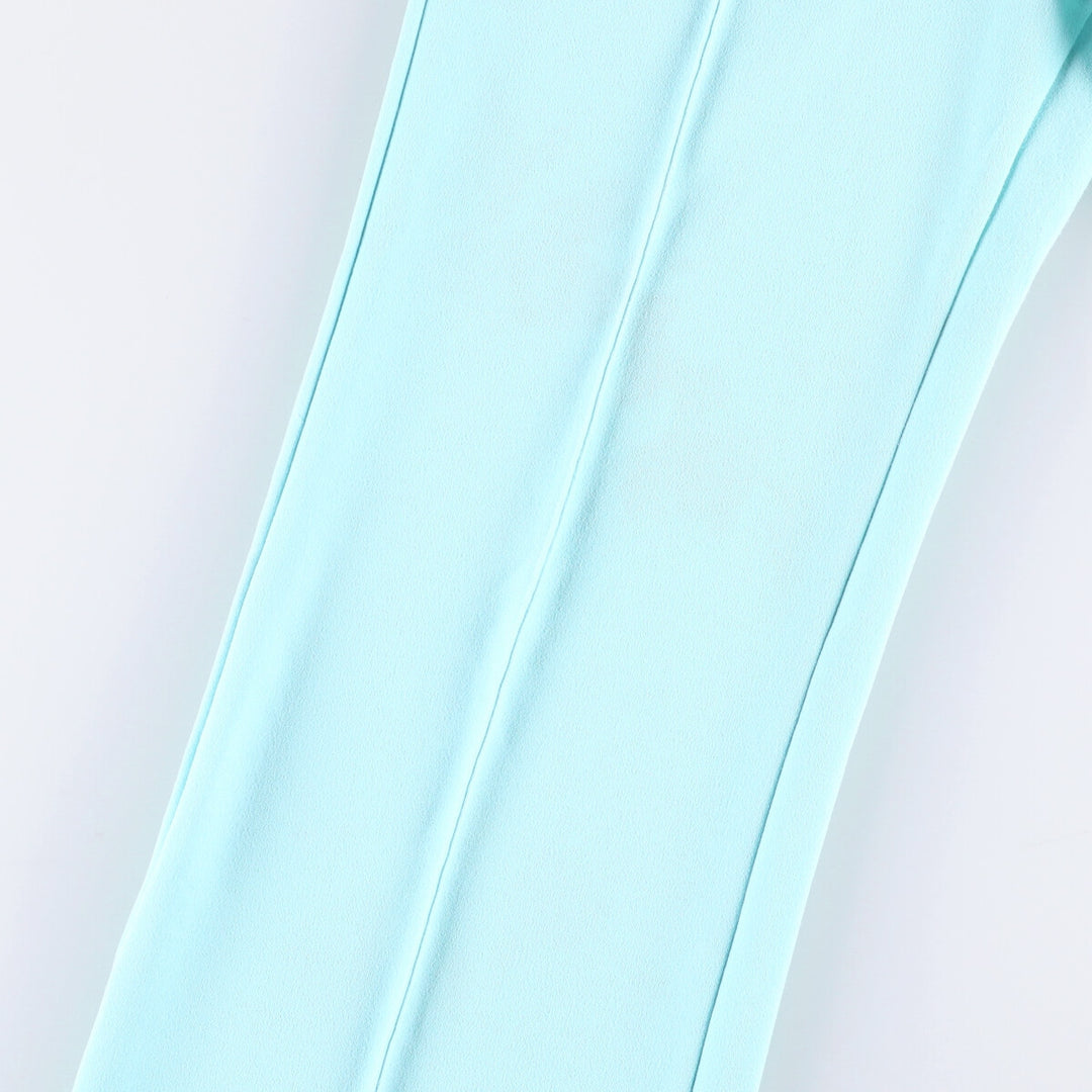 FASHION NOVA Women's Flared Slacks, Made in USA, Size M polyester Blue type light blue Vintage Second Hand