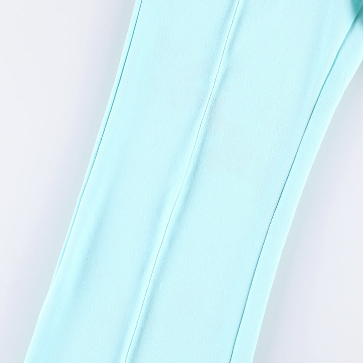 FASHION NOVA Women's Flared Slacks, Made in USA, Size M polyester Blue type light blue Vintage Second Hand