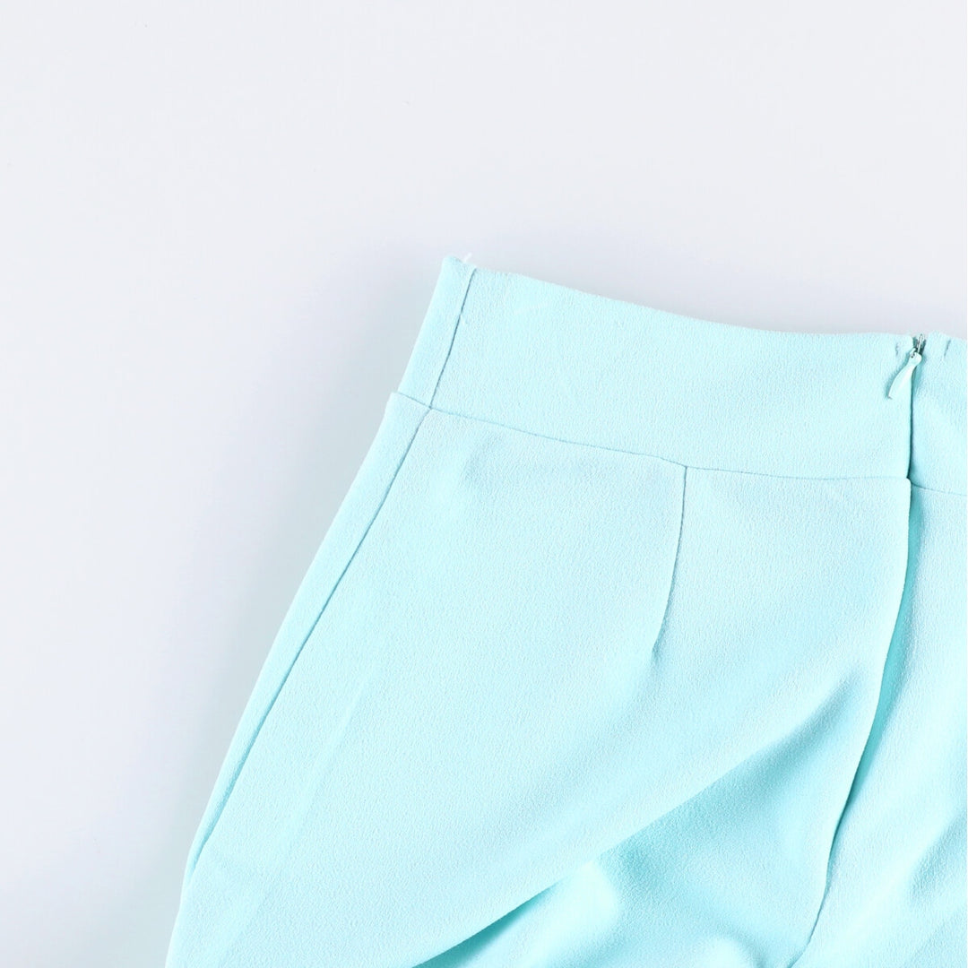 FASHION NOVA Women's Flared Slacks, Made in USA, Size M polyester Blue type light blue Vintage Second Hand