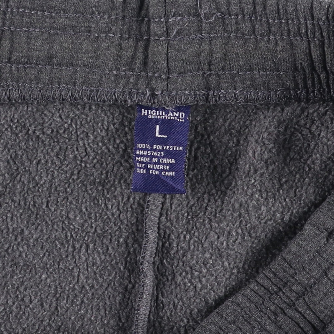 HIGHLAND sweatpants, women's size L polyester Charcoal Vintage Second Hand