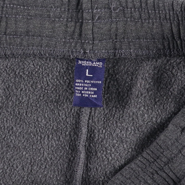 HIGHLAND sweatpants, women's size L polyester Charcoal Vintage Second Hand