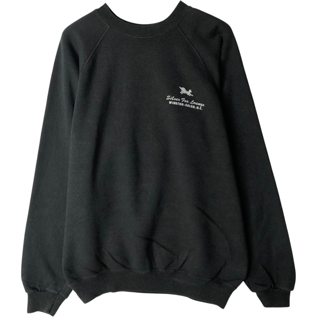 Vintage 80'S Hanes printed sweatshirt, made in USA, size XL for men cotton black type Vintage Second Hand