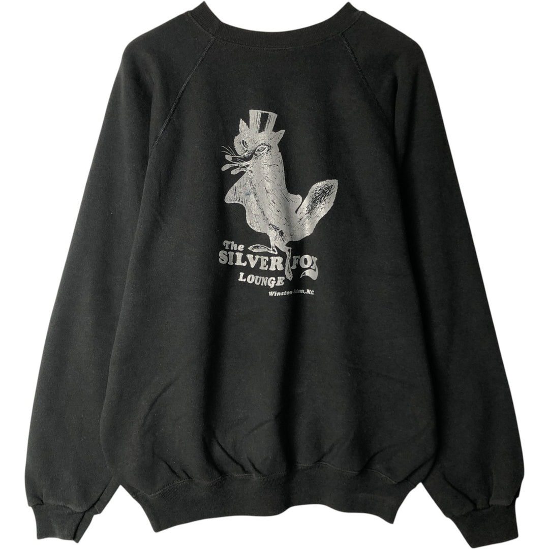 Vintage 80'S Hanes printed sweatshirt, made in USA, size XL for men cotton black type Vintage Second Hand