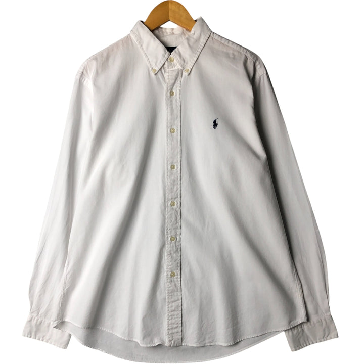 Ralph Lauren CUSTOM FIT long sleeve button down shirt, men's XL size cotton white type Vintage Second Hand