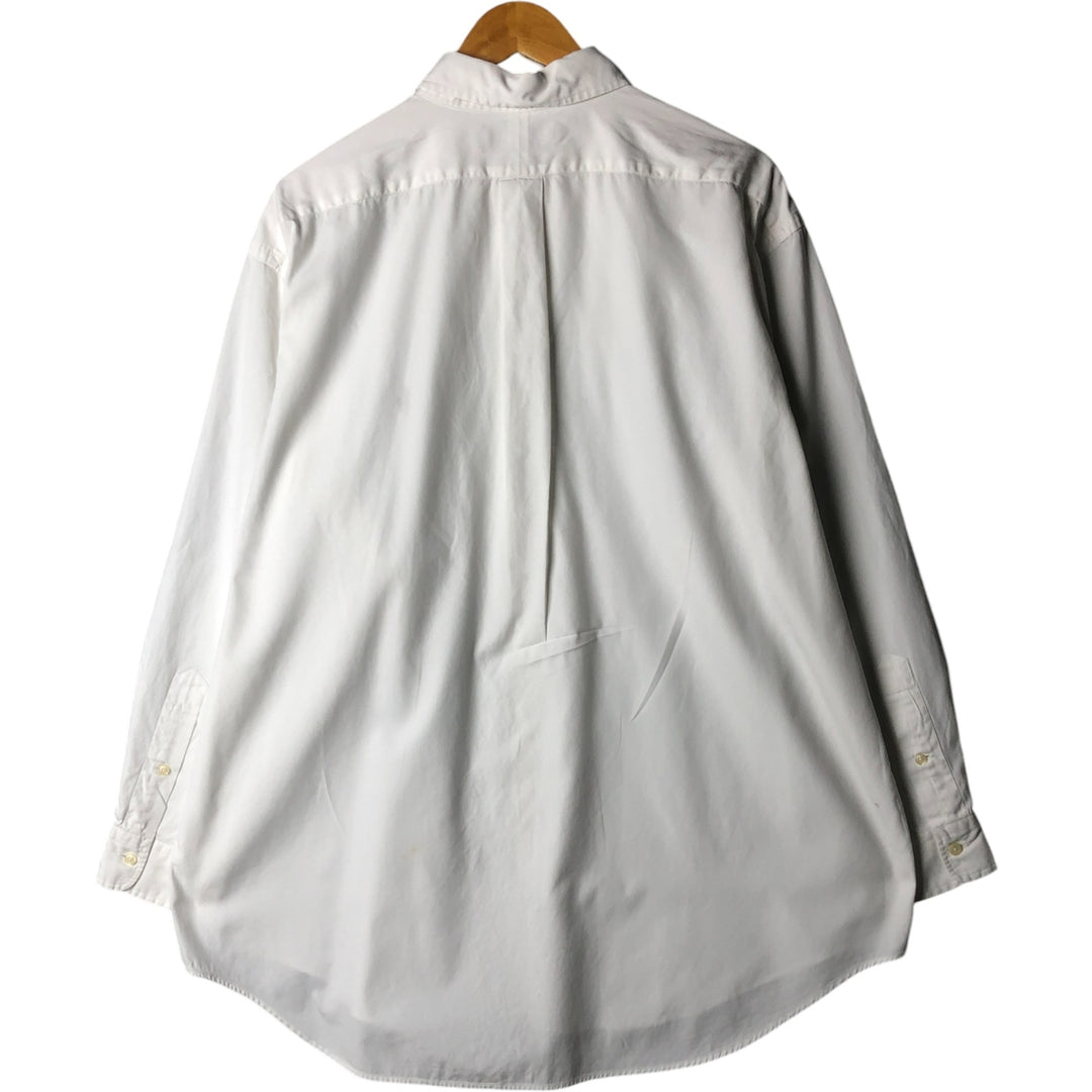 Ralph Lauren YARMOUTH long sleeve button down shirt, men's XL size cotton white type Vintage Second Hand