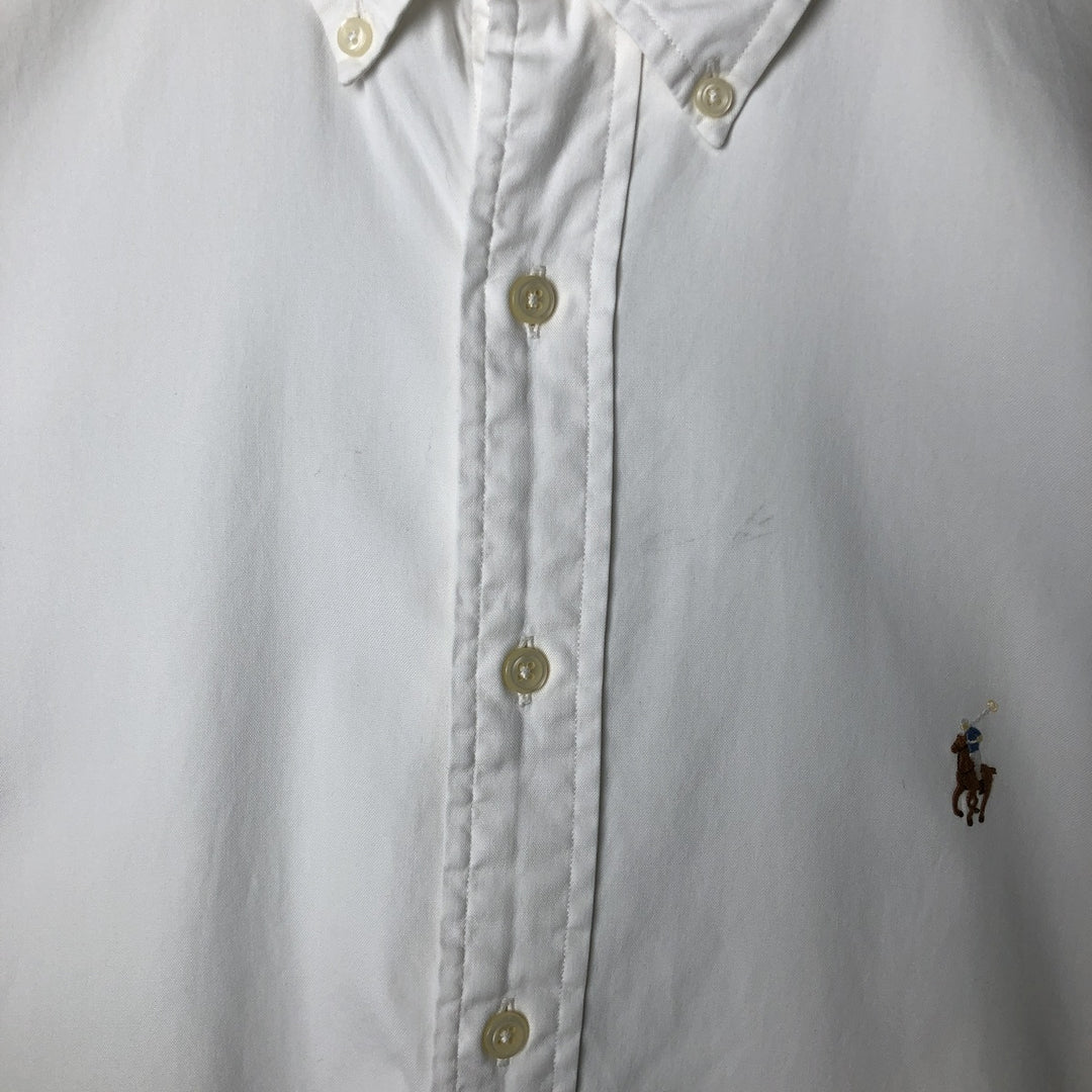 Ralph Lauren YARMOUTH long sleeve button down shirt, men's XL size cotton white type Vintage Second Hand
