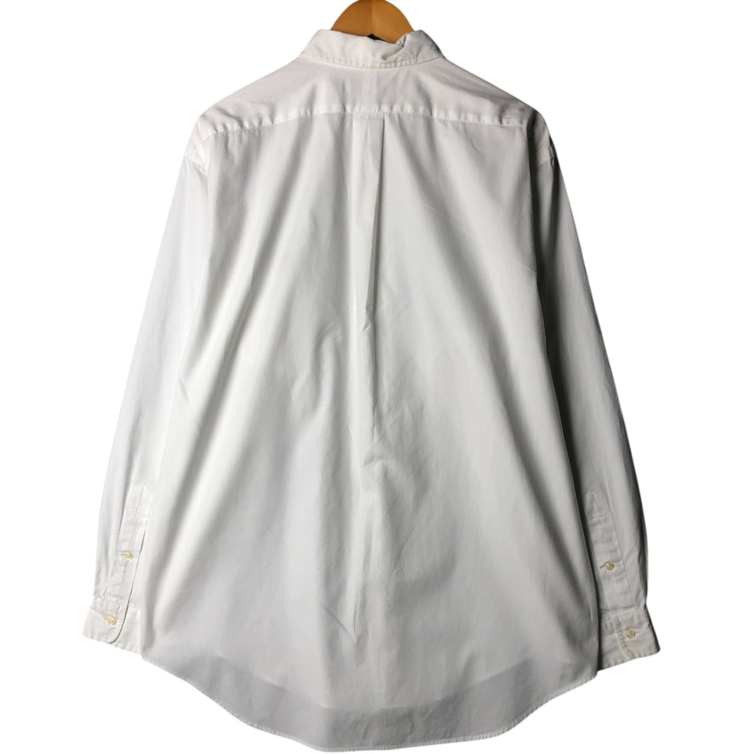 Ralph Lauren YARMOUTH long sleeve button down shirt, men's size L cotton white type Vintage Second Hand