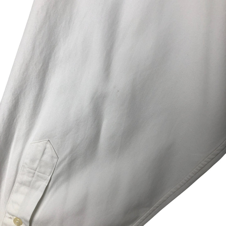 Ralph Lauren YARMOUTH long sleeve button down shirt, men's size L cotton white type Vintage Second Hand