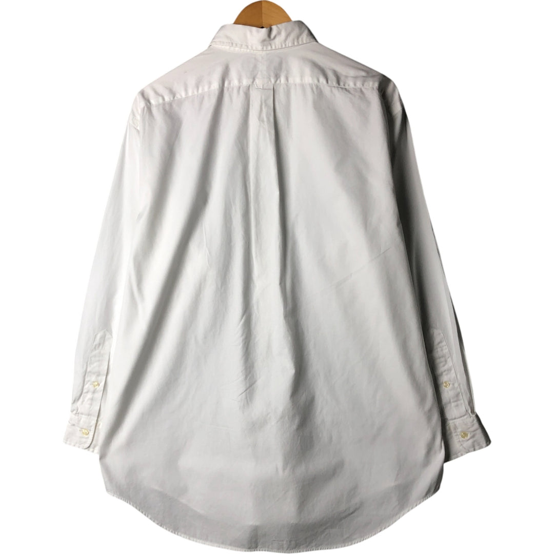 Ralph Lauren YARMOUTH long sleeve button down shirt, men's size L cotton white type Vintage Second Hand