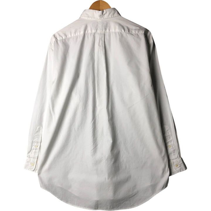 Ralph Lauren YARMOUTH long sleeve button down shirt, men's size L cotton white type Vintage Second Hand