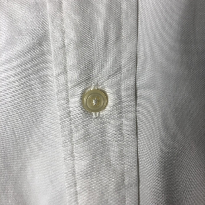 Ralph Lauren YARMOUTH long sleeve button down shirt, men's size L cotton white type Vintage Second Hand