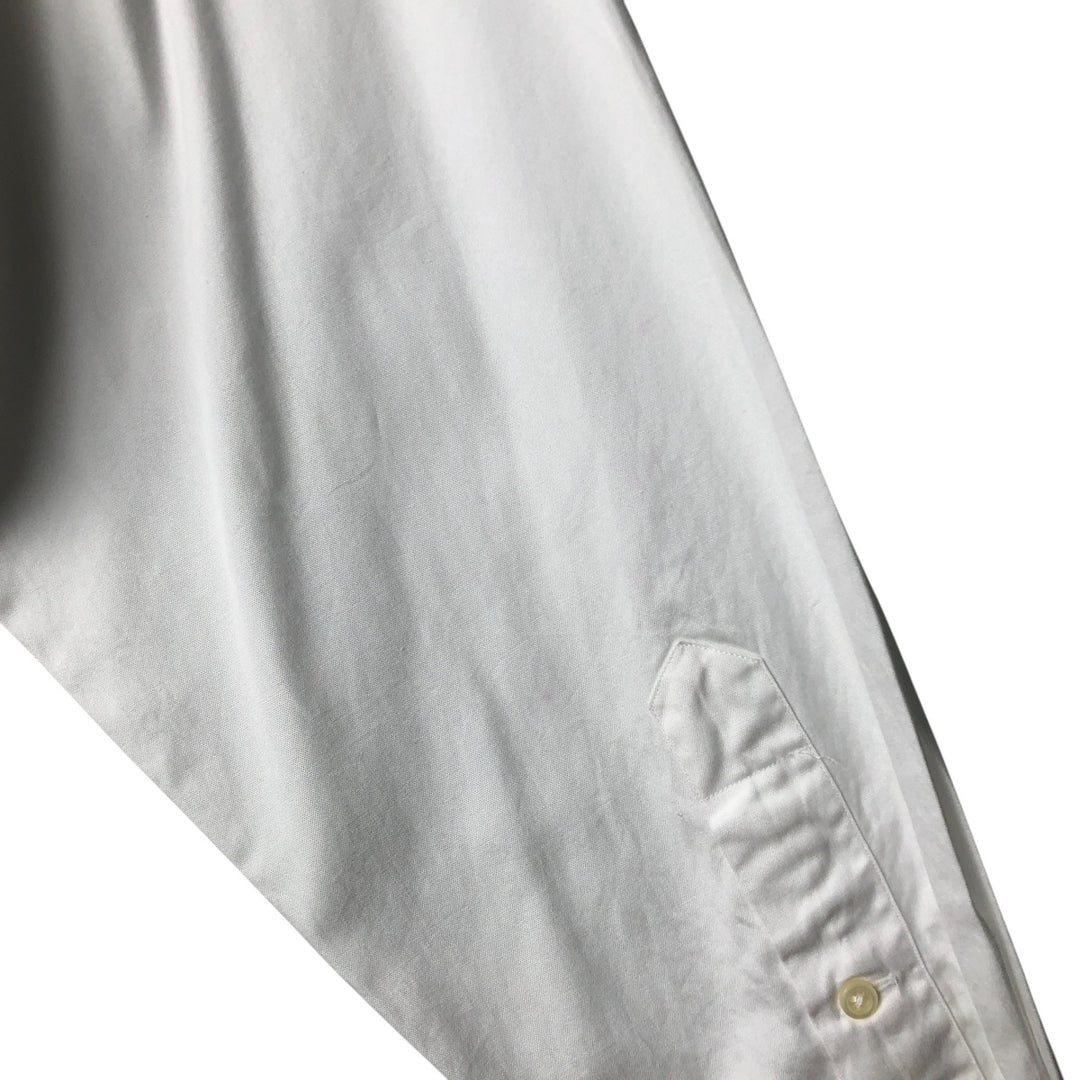 Ralph Lauren YARMOUTH long sleeve button down shirt, men's size L cotton white type Vintage Second Hand
