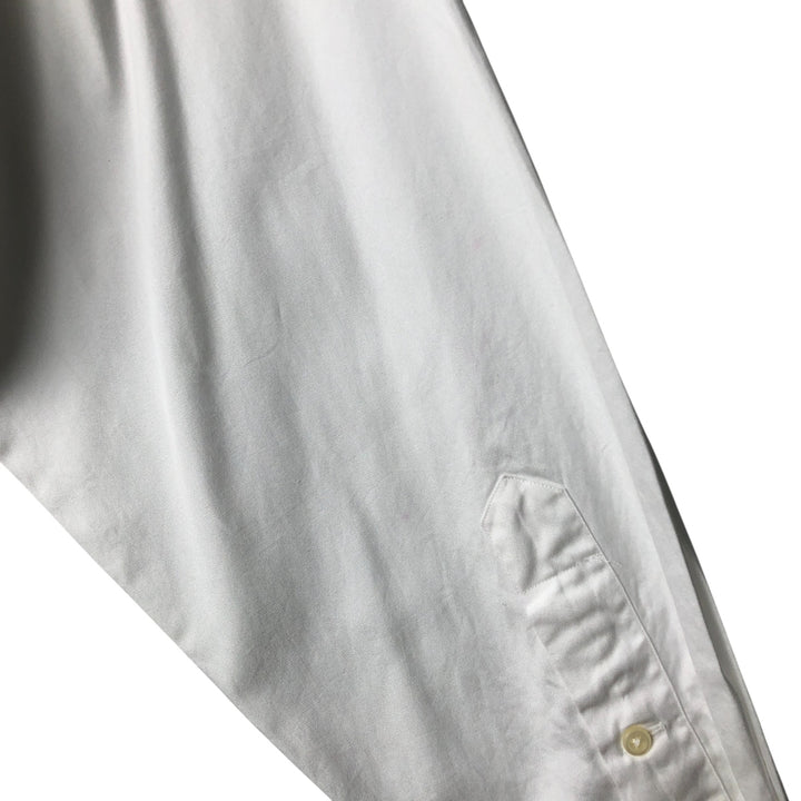 Ralph Lauren YARMOUTH long sleeve button down shirt, men's size L cotton white type Vintage Second Hand
