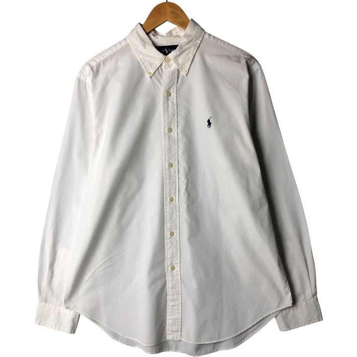Ralph Lauren Classic Fit Long Sleeve Button Down Shirt, Men's Size L cotton white type Vintage Second Hand