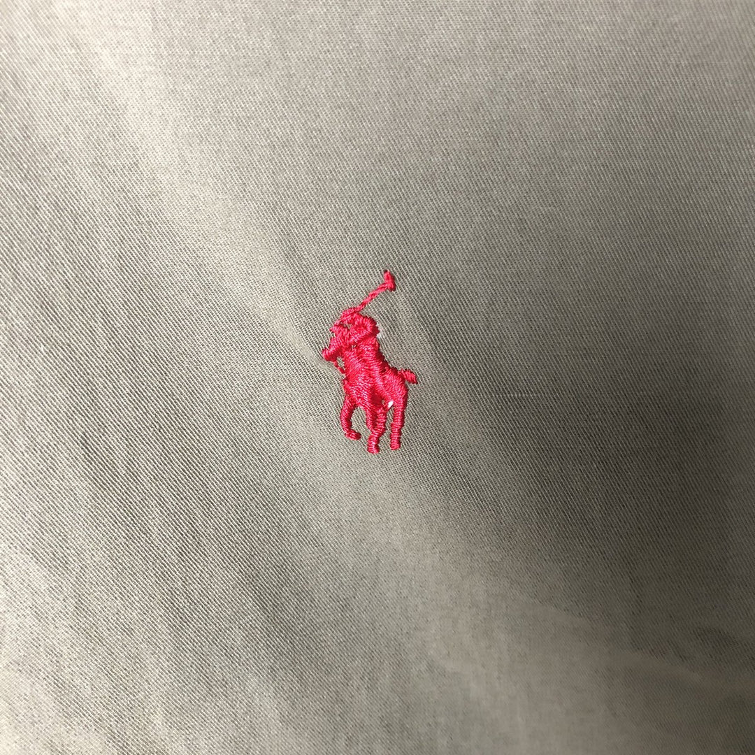 Ralph Lauren BLAKE long sleeve button down shirt, men's XL size cotton Khaki type Vintage Second Hand