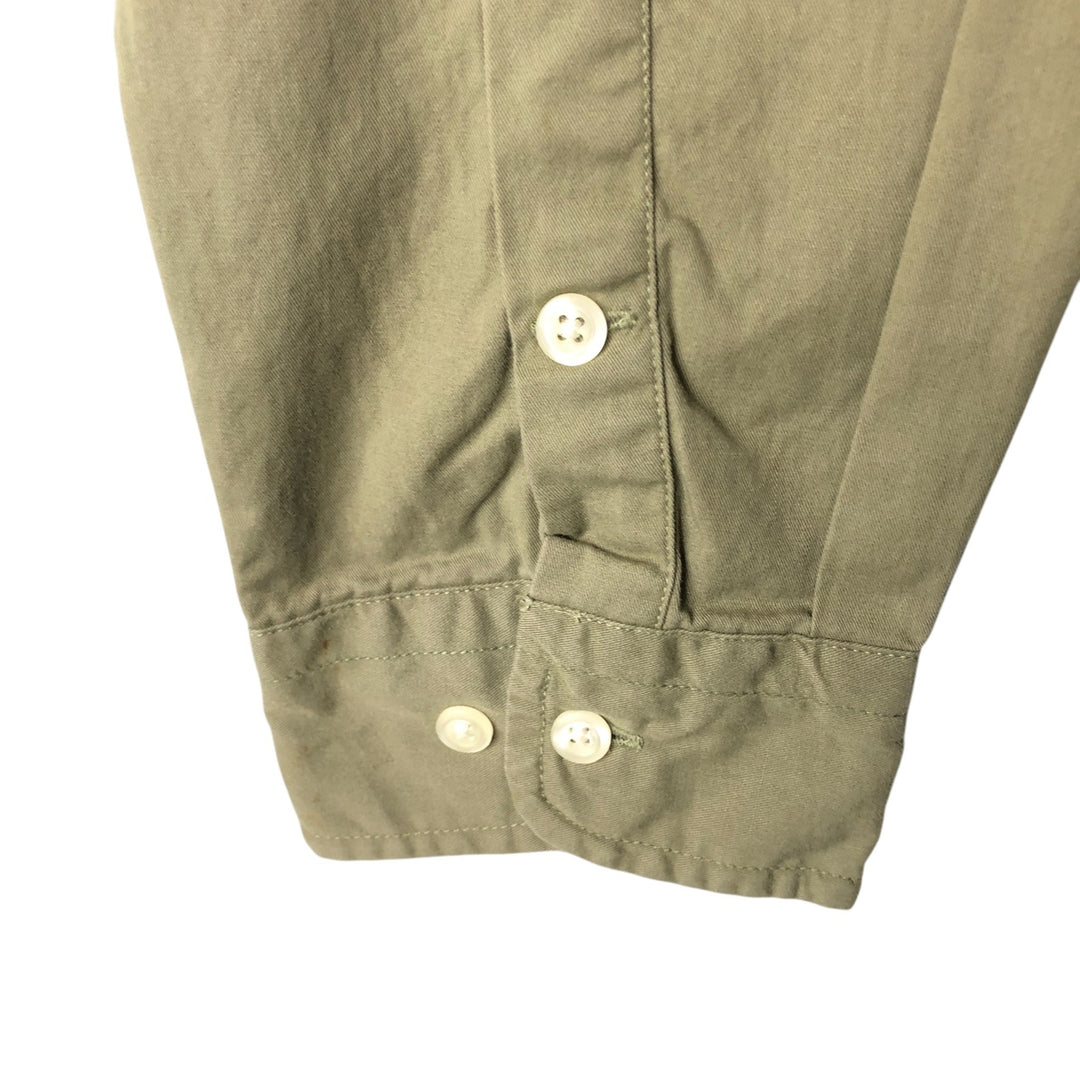 Ralph Lauren BLAKE long sleeve button down shirt, men's XL size cotton Khaki type Vintage Second Hand
