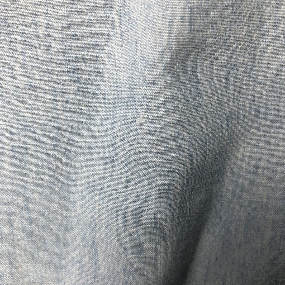 Vintage 90'S Ralph Lauren POLO by Ralph Lauren long-sleeved cotton shirt, Made in USA, Men's XL cotton Blue type light blue Vintage Second Hand