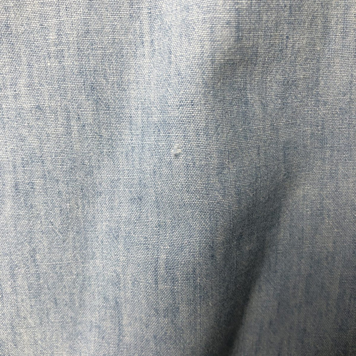 Vintage 90'S Ralph Lauren POLO by Ralph Lauren long-sleeved cotton shirt, Made in USA, Men's XL cotton Blue type light blue Vintage Second Hand