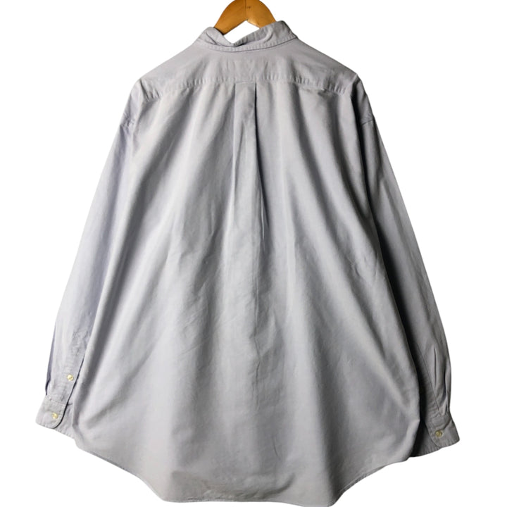 Ralph Lauren BIG SHIRT Long sleeve button down shirt Men's XL size cotton blue type Vintage Second Hand