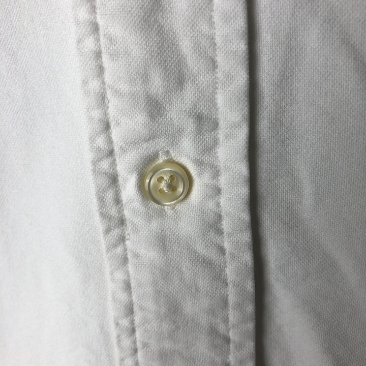 Ralph Lauren BIG SHIRT Long sleeve button down shirt Men's size L cotton white type Vintage Second Hand