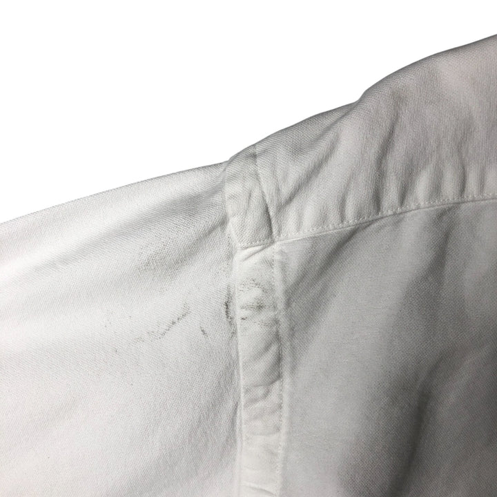 Ralph Lauren BIG SHIRT Long sleeve button down shirt Men's size L cotton white type Vintage Second Hand