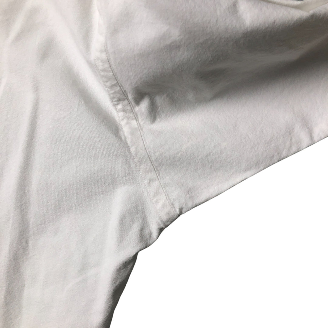 Ralph Lauren BIG SHIRT Long sleeve button down shirt Men's size L cotton white type Vintage Second Hand