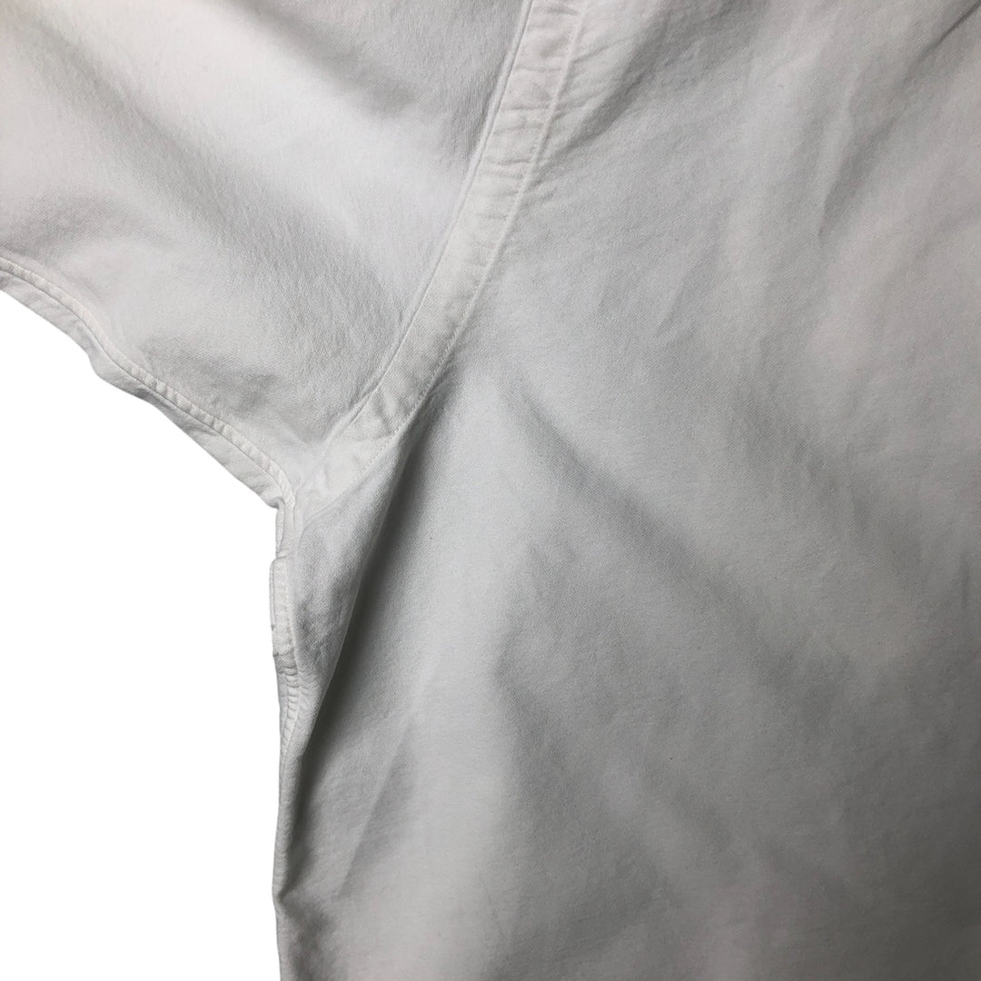 Ralph Lauren BIG SHIRT Long sleeve button down shirt Men's size L cotton white type Vintage Second Hand