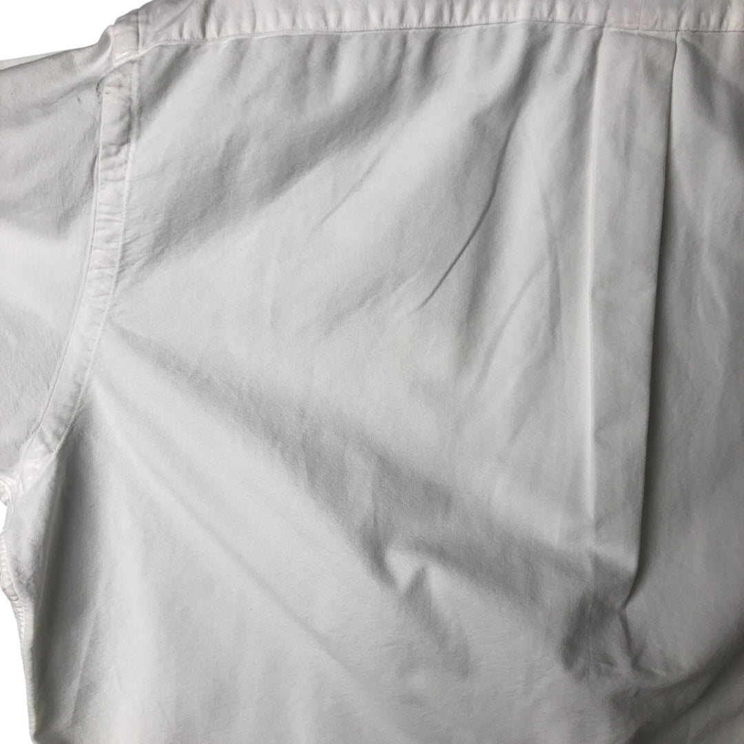 Ralph Lauren BIG SHIRT Long sleeve button down shirt Men's size L cotton white type Vintage Second Hand