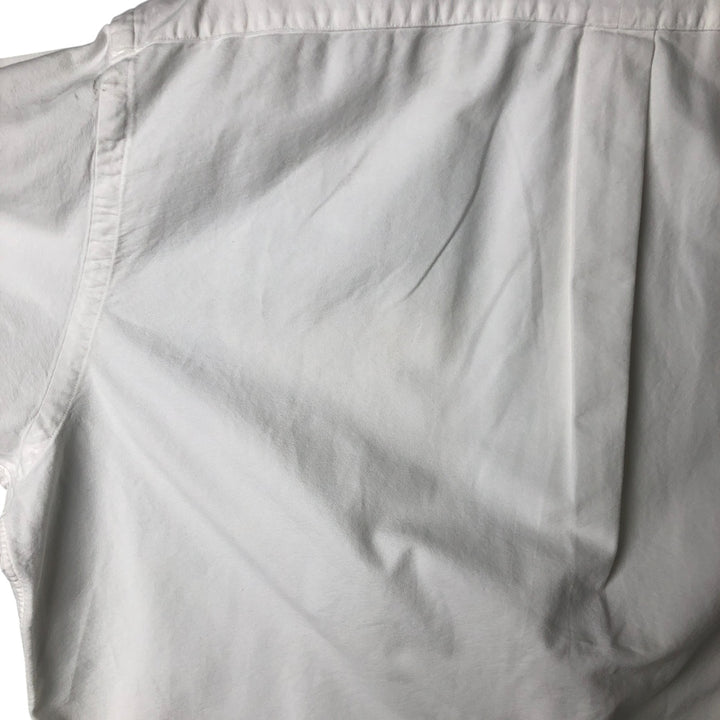 Ralph Lauren BIG SHIRT Long sleeve button down shirt Men's size L cotton white type Vintage Second Hand