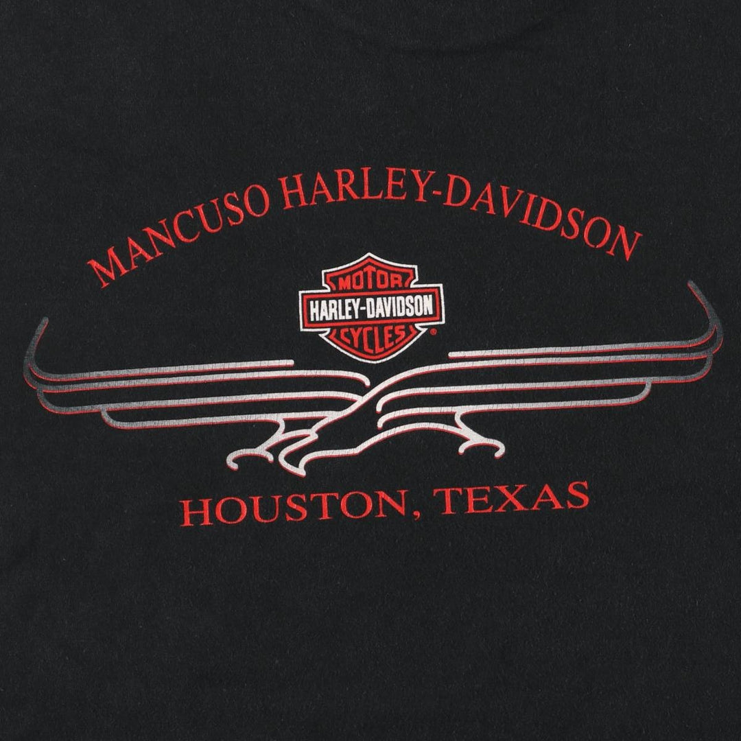 00'S Harley-Davidson Motorcycle Bike T-shirt Made in USA Men's XL cotton black type Vintage Second Hand