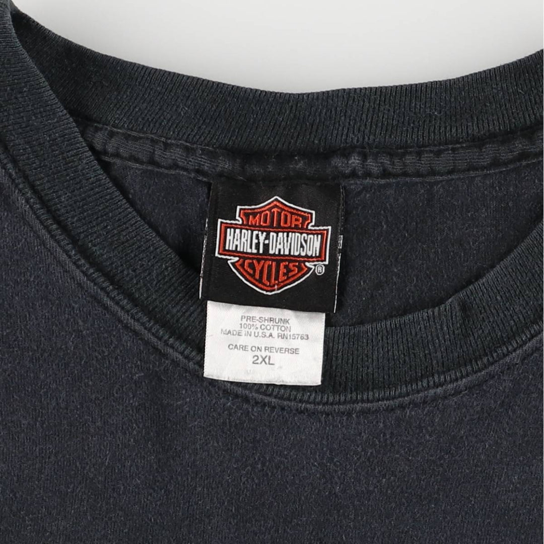 Harley-Davidson Motorcycle Bike T-shirt Made in USA Men's XXL cotton black type Vintage Second Hand