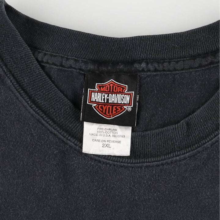 Harley-Davidson Motorcycle Bike T-shirt Made in USA Men's XXL cotton black type Vintage Second Hand