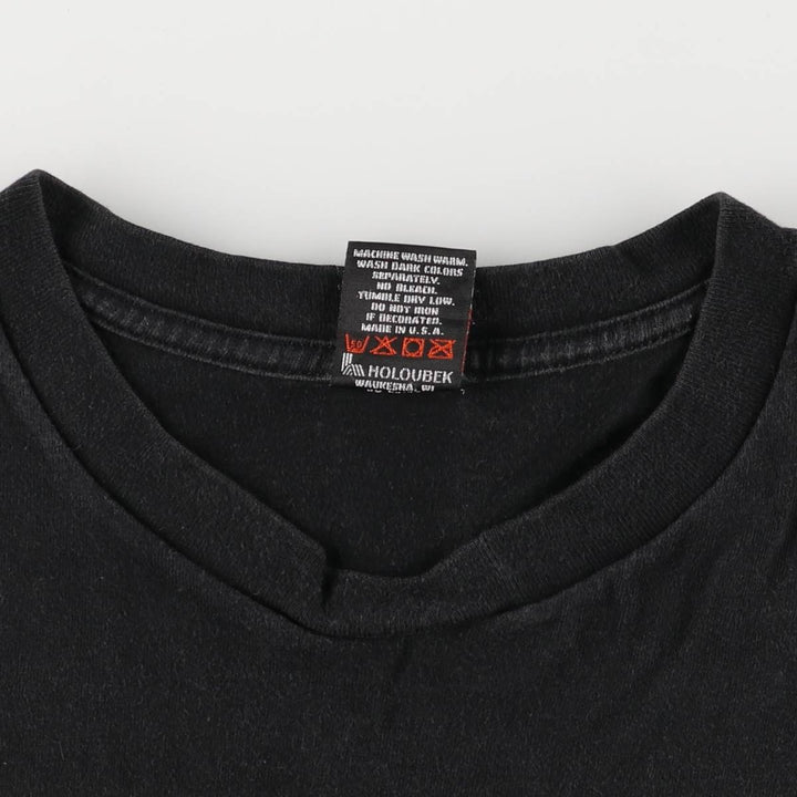 00'S Harley-Davidson Motorcycle Bike T-shirt Made in USA Men's XL cotton black type Vintage Second Hand