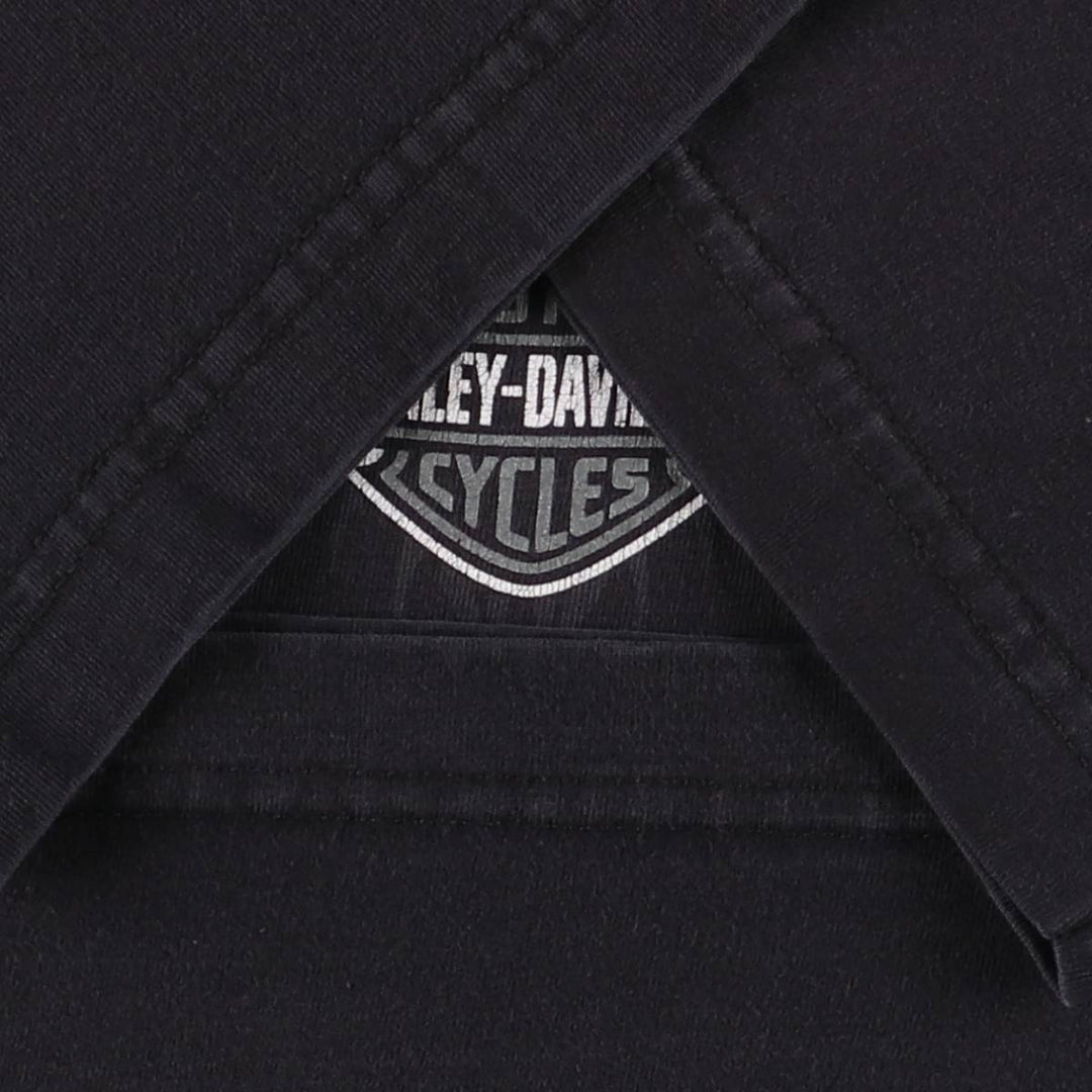 00'S Harley-Davidson Motorcycle Bike T-shirt Made in USA Men's L size cotton black type Vintage Second Hand