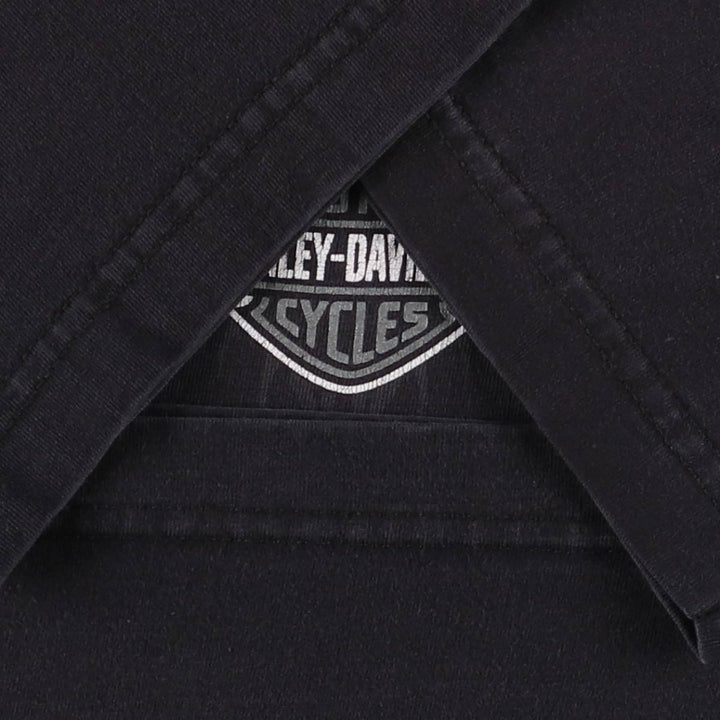 00'S Harley-Davidson Motorcycle Bike T-shirt Made in USA Men's L size cotton black type Vintage Second Hand