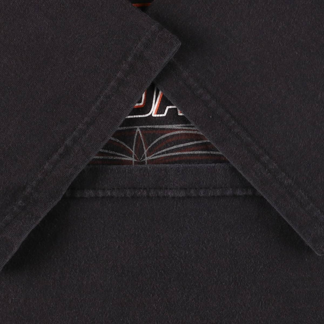 2000'S Harley-Davidson Fire Pattern Motorcycle T-Shirt, Made in USA, Men's Size Medium cotton black type Vintage Second Hand