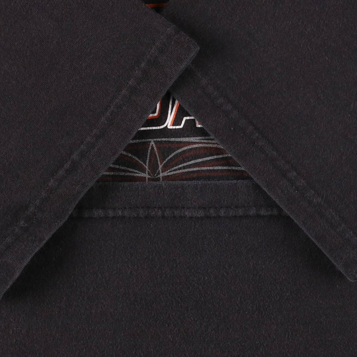 2000'S Harley-Davidson Fire Pattern Motorcycle T-Shirt, Made in USA, Men's Size Medium cotton black type Vintage Second Hand