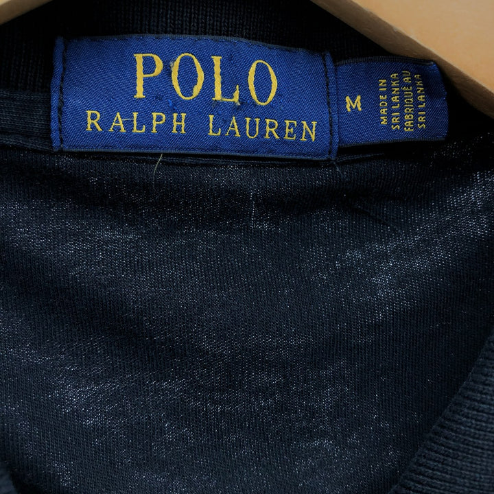 Ralph Lauren POLO RALPH LAUREN short sleeve polo shirt, men's size M cotton black type Vintage Second Hand