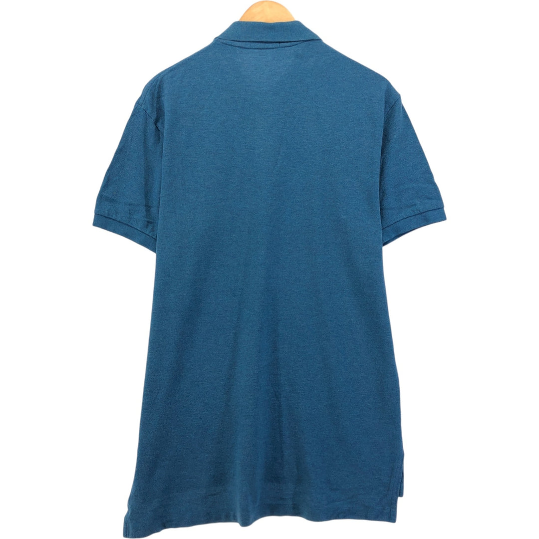 Ralph Lauren POLO RALPH LAUREN short sleeve polo shirt, men's size M cotton turquoise blue Vintage Second Hand