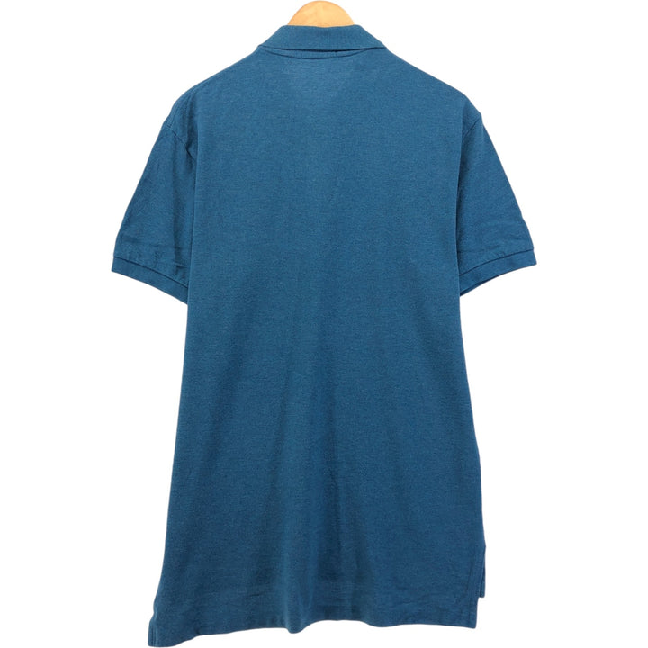 Ralph Lauren POLO RALPH LAUREN short sleeve polo shirt, men's size M cotton turquoise blue Vintage Second Hand