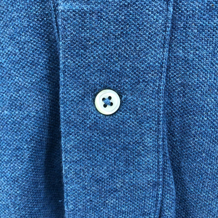 Ralph Lauren POLO RALPH LAUREN short sleeve polo shirt, men's size M cotton turquoise blue Vintage Second Hand