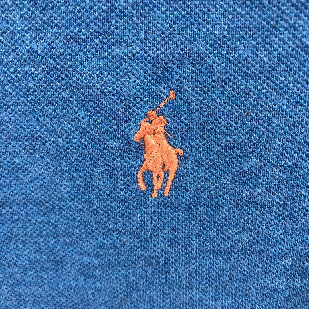 Ralph Lauren POLO RALPH LAUREN short sleeve polo shirt, men's size M cotton turquoise blue Vintage Second Hand