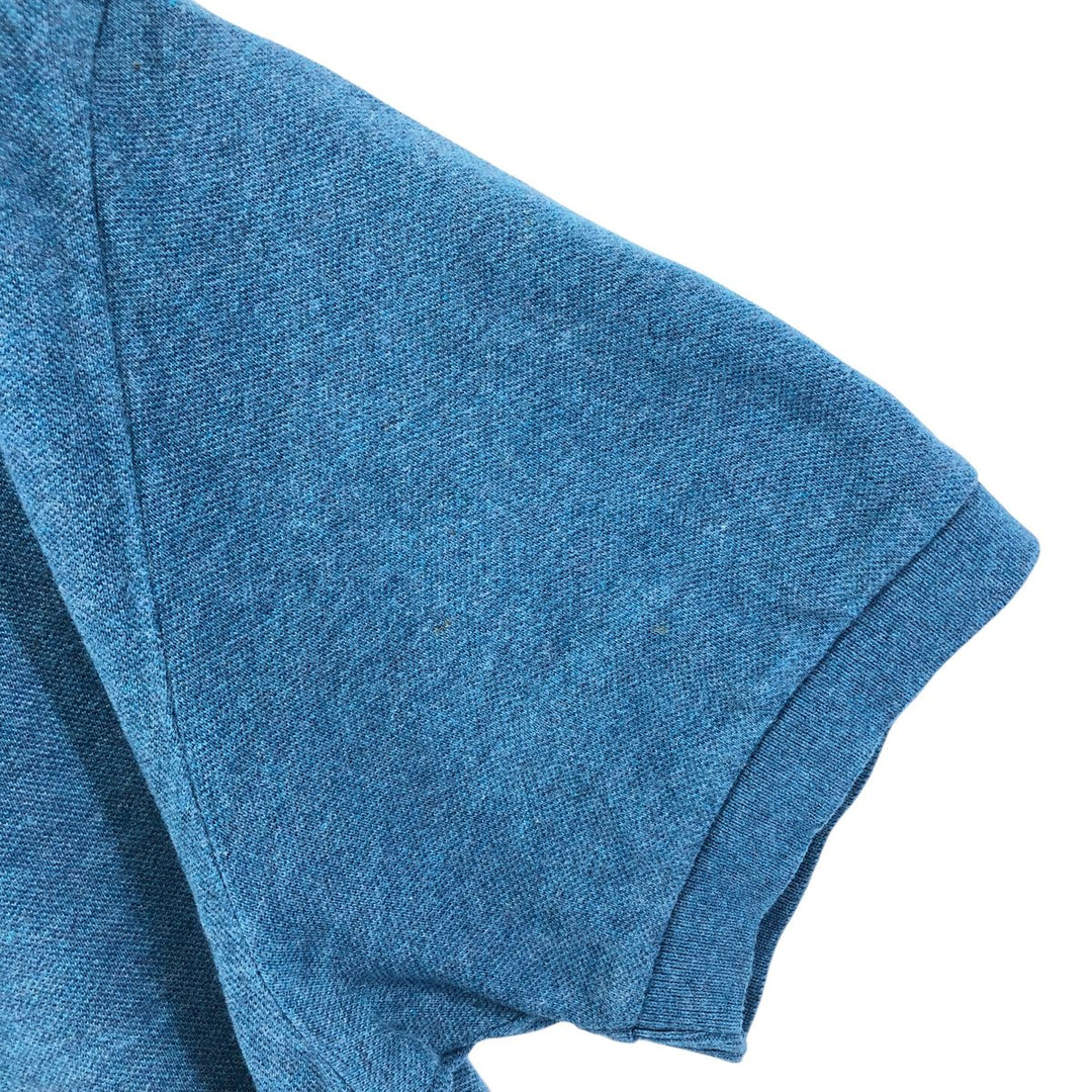 Ralph Lauren POLO RALPH LAUREN short sleeve polo shirt, men's size M cotton turquoise blue Vintage Second Hand