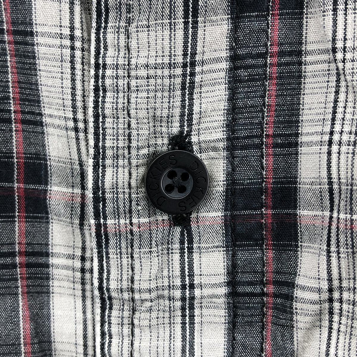 Dickies Check Pattern Short Sleeve Work Shirt Men's XL cotton gray type Vintage Second Hand