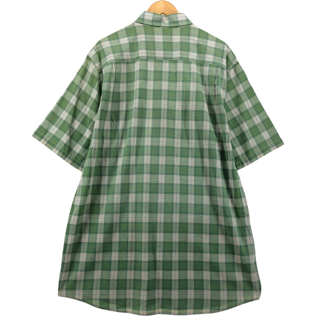 Carhartt Check Pattern Short Sleeve Work Shirt, Men's Size L cotton ivory Vintage Second Hand