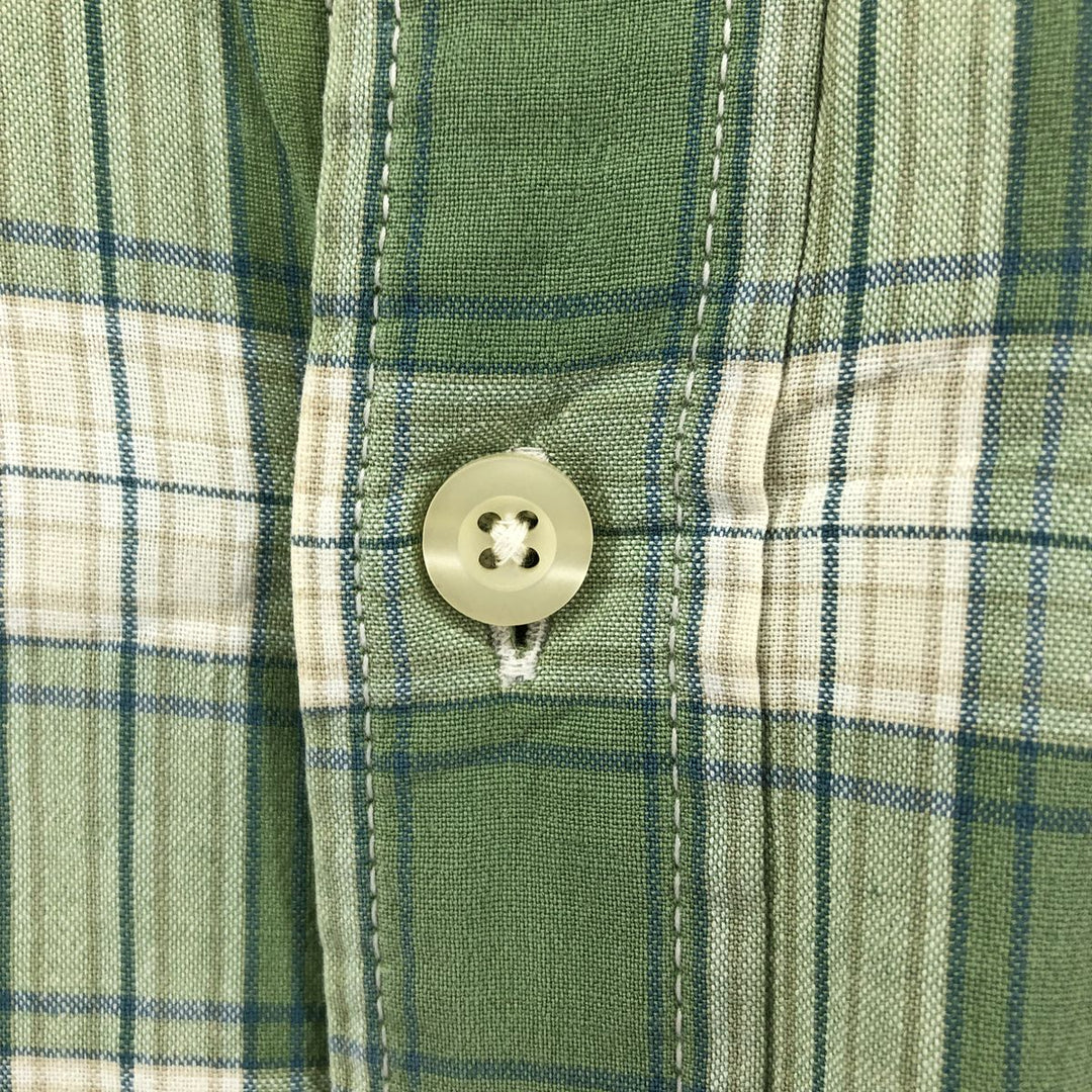 Carhartt Check Pattern Short Sleeve Work Shirt, Men's Size L cotton ivory Vintage Second Hand