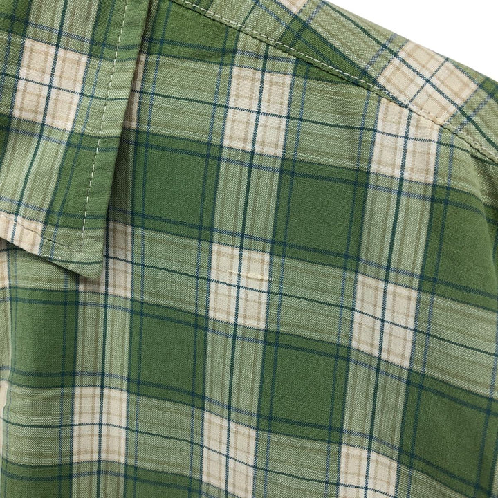 Carhartt Check Pattern Short Sleeve Work Shirt, Men's Size L cotton ivory Vintage Second Hand