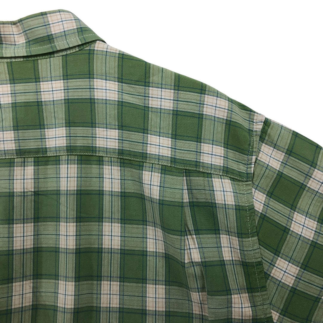 Carhartt Check Pattern Short Sleeve Work Shirt, Men's Size L cotton ivory Vintage Second Hand